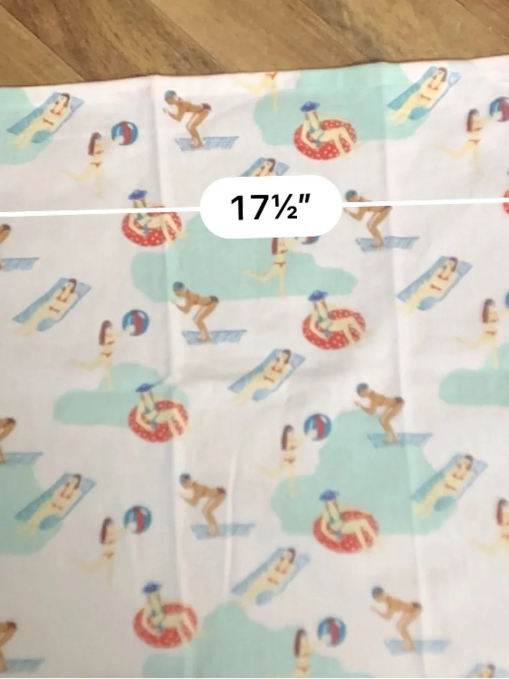 Tag LTD Beach Kitchen Tea Towel Swimmers Pool Coastal Decor 17.5x24 Linen UNUSED